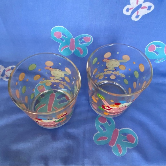 Rare Sanrio U SA HA NA Set Two Drinking Glasses - Picture 3 of 7